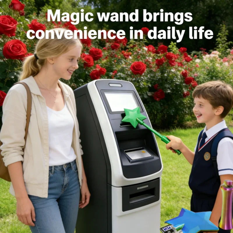 3D Print Star Magic Wand Tap To Pay Card Holder Contactless Payment Stick Creative Gift For Kid Friend 36.8cm Credit Card Holder