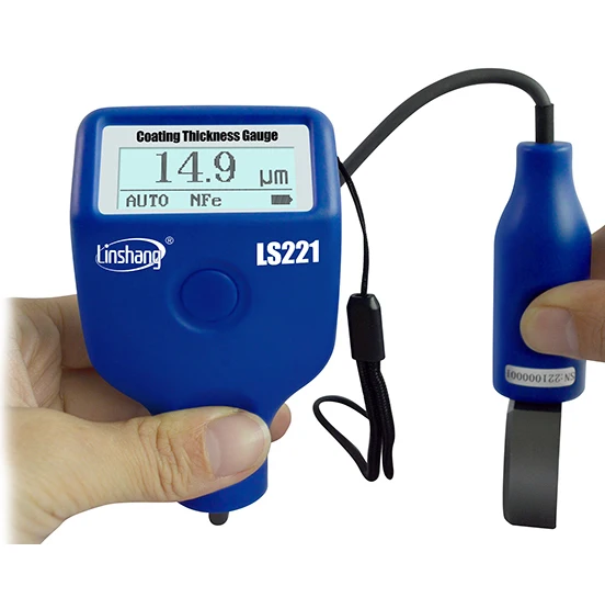 

LS221 Digital Automotive paint Thickness Meter Handheld Fe/NFe Type Coating Thickness Gauge With 0 to 2000um Measuring Range