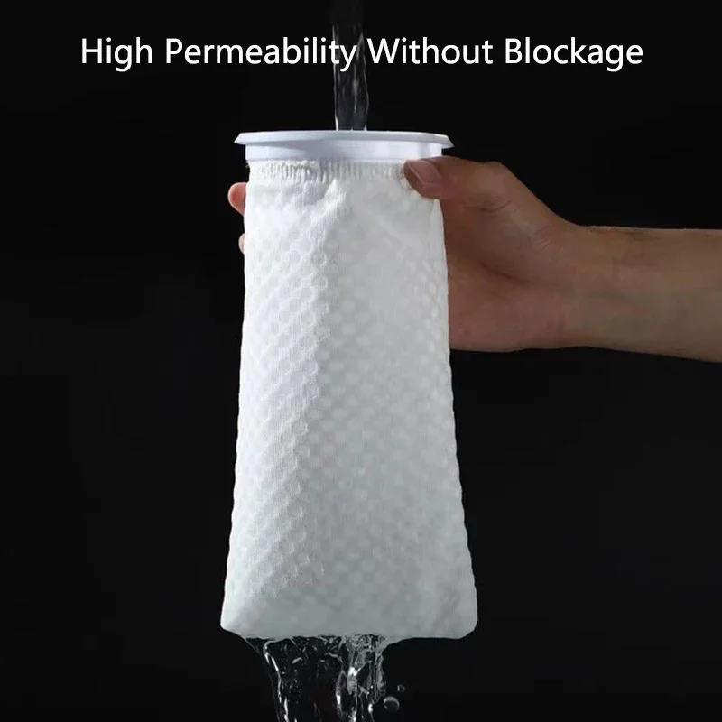 Anti Overflow Aquarium Filter Bag Honeycomb Type Washable Reusable Mesh Foam Carpet Sock Bag for Fish Marine Filtration System