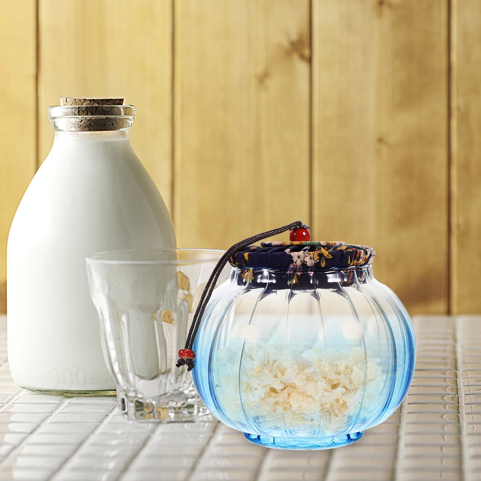 

Airtight Glass Tea Canister Storage Jar Premium Thickened Bamboo Alloy Lid For Loose Tea Gems Sand Kids Crafts Diy