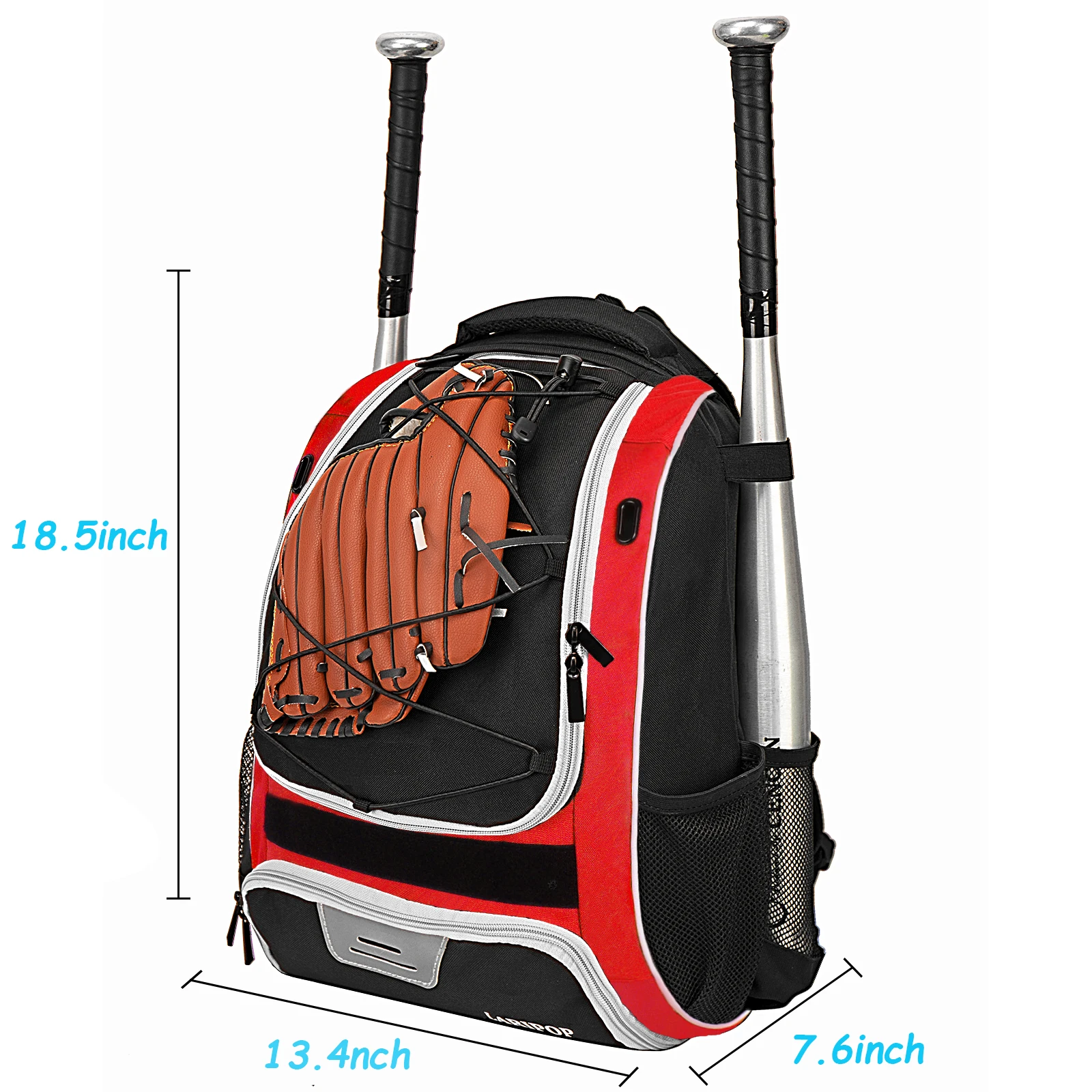 Youth Baseball Bag - Bat Backpack for Softball and T-ball Gear with Separate Shoe Compartment, Adult Softball Bag for Baseball G