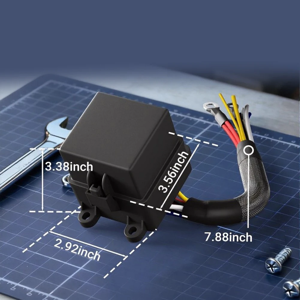 Waterproof 12V/24V 3-Channel Control Box With Pre-Wired Setup For Cars, Trucks & Boats - Black Junction Box
