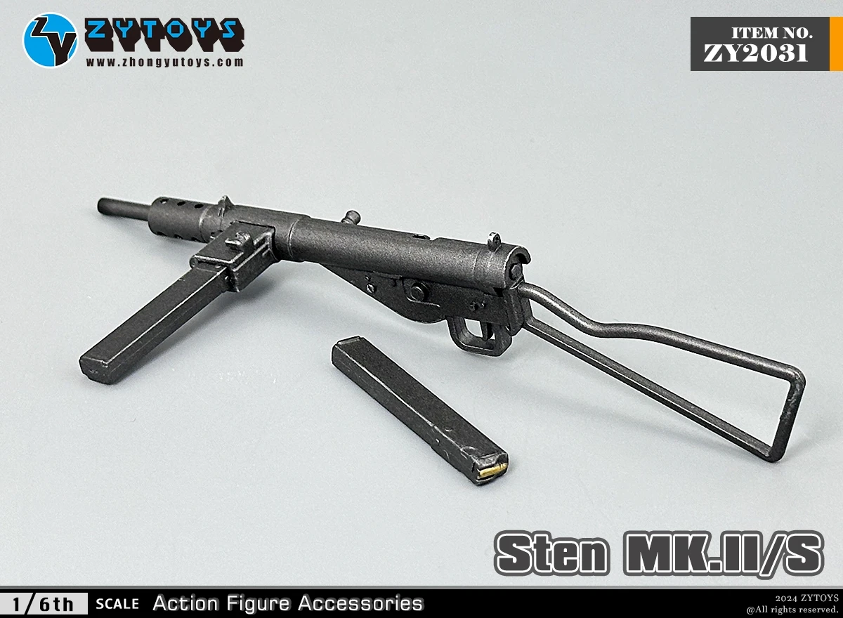 Neue zytoys Maßstab 1: 6 ww2 mk. ii (s) sten Modell waffe 12cm zy2031 für 12 Zoll Action figur Armee Militär kollektion auf Lager