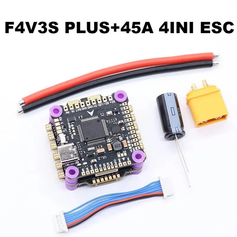 Happy F4V3S/ F4V3S PLUS+45A/60A 4IN1 ESC+VTX1000+1080P Camera INAV Betaflight Board Barometer OSD Quadcopter RC Drone FPV Racing