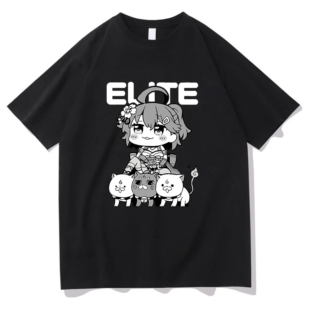 Anime Sakura Miko Kintoki Mikop Chibi T Shirt Fashion Men Aesthetic Kawaii Tshirt Unisex High Quality Cartoon Cotton Tees Shirts