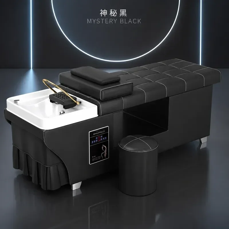 Hair Treatment Shampoo Bed with Constant Temperature Water Circulation Fumigation for Hair Care Integrated Beauty