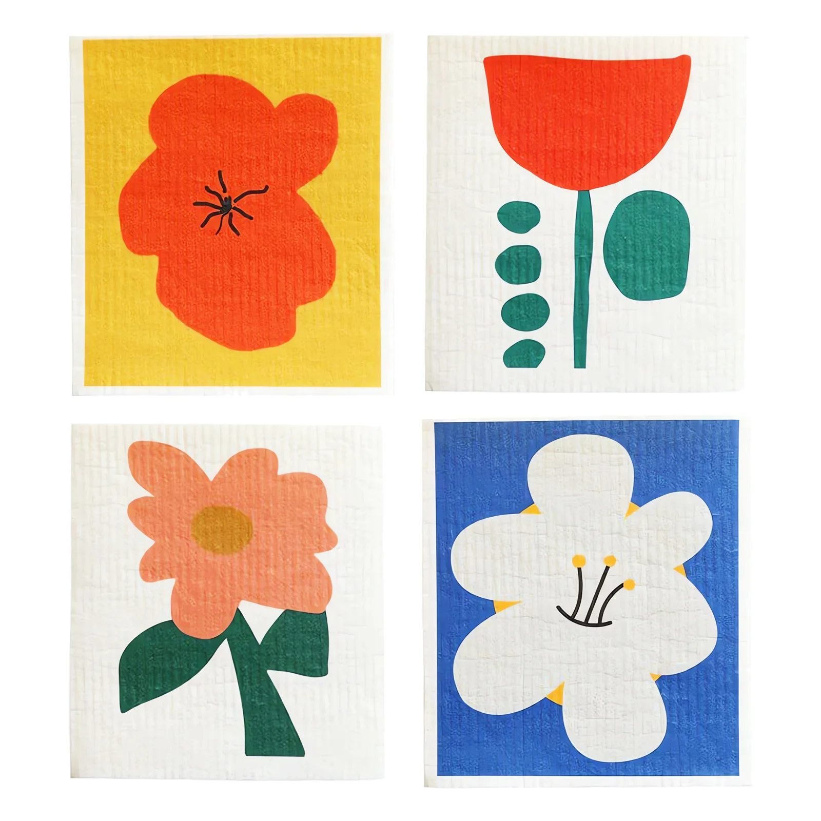 

Набор из 4/8 шведских кухонных салфеток, многоразовые, компостируемые, целлюлозные губки-салфетки для кухни