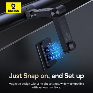 【بيع جديد】 Baseus شاشة كمبيوتر مغناطيسية ضوء مصباح مكتبي محمول معلق USB ضوء الجدول مصباح LED مراقب ضوء القراءة أفضل 6 مصابيح قلادة بجانب السرير للمبيعات - رقم 4