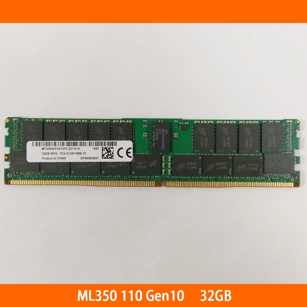 

Оперативная память 1 шт. для HP ML350 110 Gen10 32 ГБ 32 ГБ DDR4 PC4-2133 2RX4 REG ECC RDIMM RAM, высокое качество, быстрая доставка