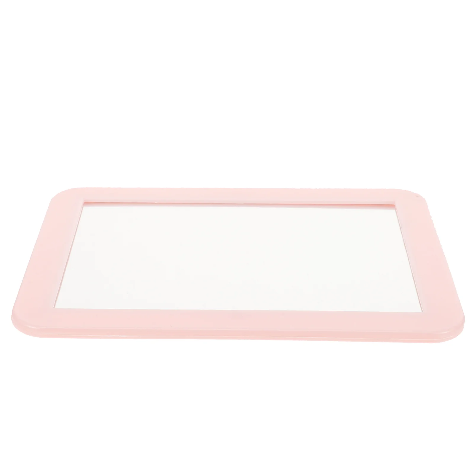 Plastic Magnetic Makeup Mirror Rectangular Multi-purpose That Can Be Attached to The Iron Cabinet (pink) Small for Locker