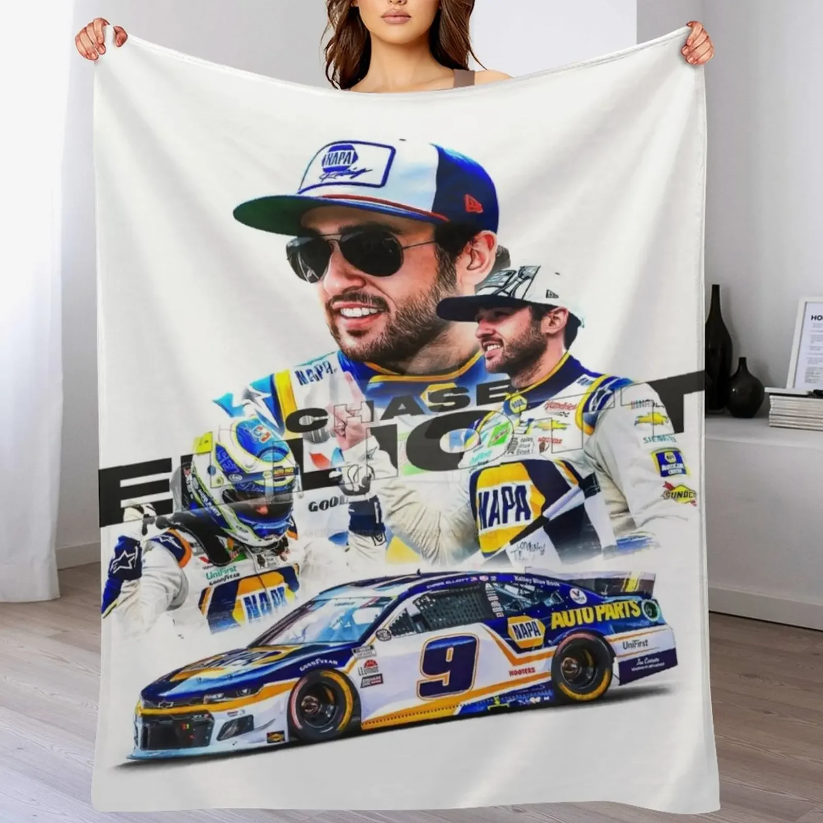 chase elliott 3 Throw Blanket Decorative Soft Throw Blanket for Couch Sofa