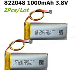 2pcs 3.8V 1000mAh 822048 Thermistor 3 Wires Polymer Li Lipo Battery 3Pin MX1.2 Connector Compatible For Valve Index Controller