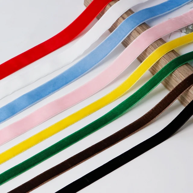 Ruban de velours fait à la main pour emballage cadeau, nœuds de cheveux bricolage, artisanat de couture, décoration de fête de mariage, 25 mètres 1
