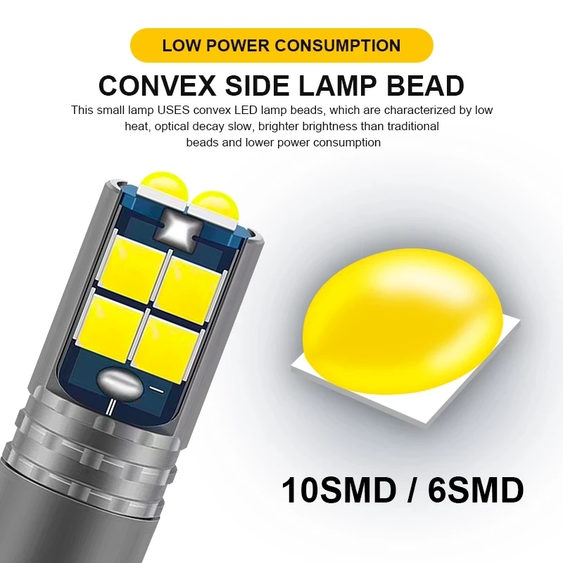 1pcs New T10 LED Canbus W5W 3030 10SMD 10W 12V-24V 194 168 Auto LED Car Interior Light plate Dome Reading Lamp Clearance Light