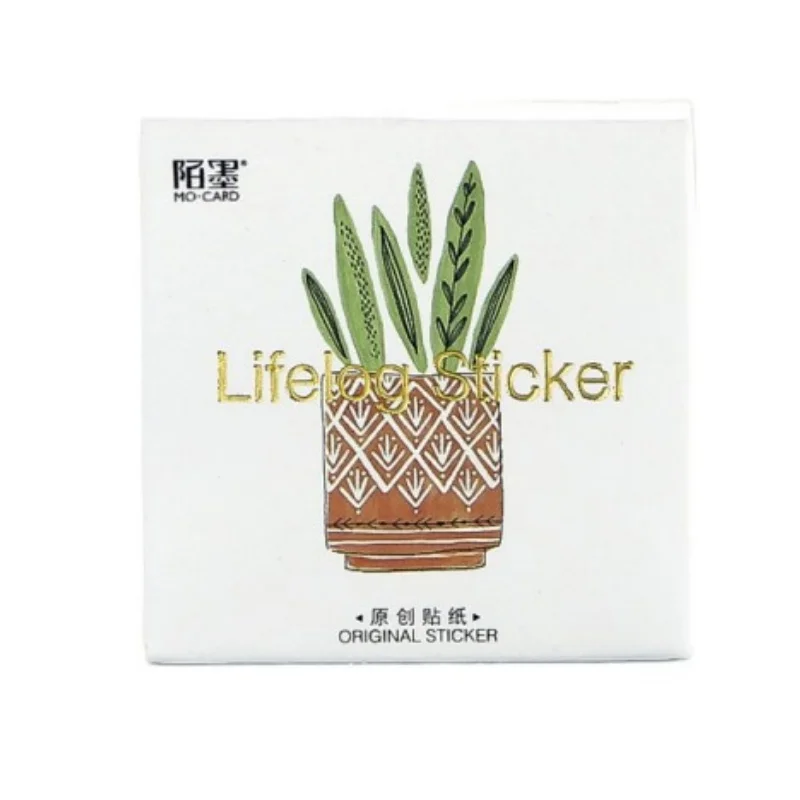 45 stuks schattige plantenstickers in groene kleuren, ideaal voor het decoreren van je koelkast, notitieboek, mobiele telefoon of koffer – leuke cartoonstickers voor doe-het-zelfprojecten.