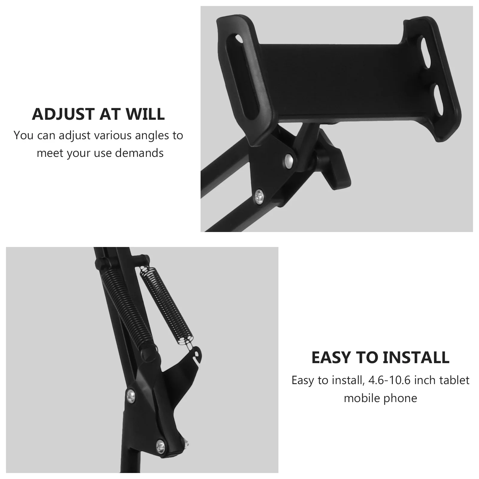 

Портативная складная подставка для телефона черного цвета, для прямых трансляций, для планшетов и смартфонов, прочная конструкция, поддерживает несколько углов наклона.