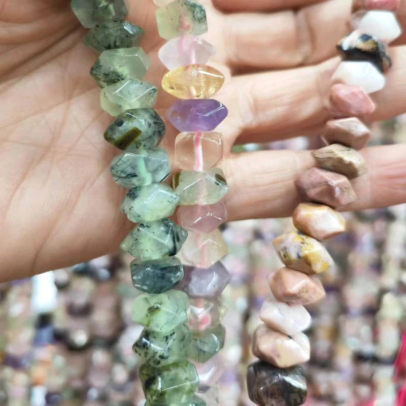 

New Natural Crystal Agate Cut Loose Beads Handmade DIY Bracelet Necklace Sweater Chain Keychain Jewelry Accessories Wholesale