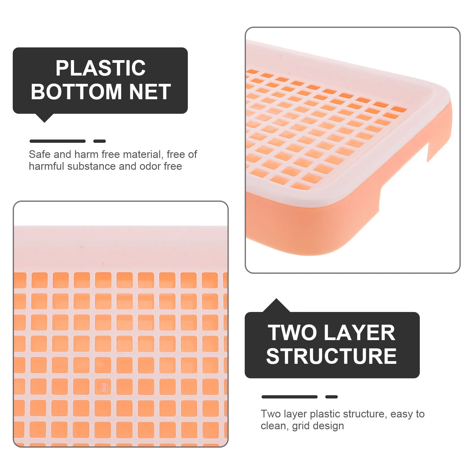 

Guinea Pig Litter Box Bunny Trainer Toilet Thick Bottom Net Non-Slip Bunny Cage Litter Box Pet Cleaning Equipment