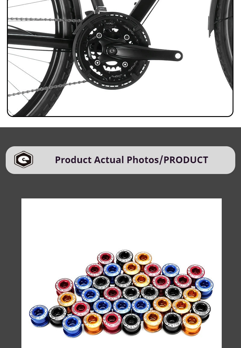 ENLEE Fahrrad-Kettenblattschrauben aus Aluminiumlegierung, Rennrad- und Mountainbike-Kettenblattschrauben, Umwandlung der einzelnen Kettenblattschraube – Detail 13