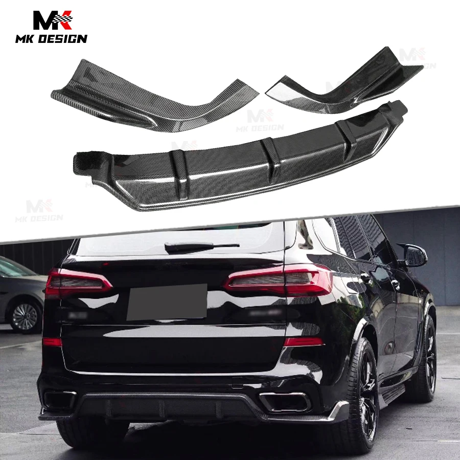 

Carbon Fiber Rear Bumper Lip Diffuser for BMW X5 G05 2018-2022 Rear Diffuser Side Splitters Winglets Body Kit Car Styling