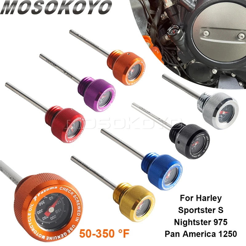 Motorcycle Oil Temperature Dipstick Gauge For Harley Pan America 1250 Special RA1250 RA1250S RA1250SE Sportster S RH1250S 21-26