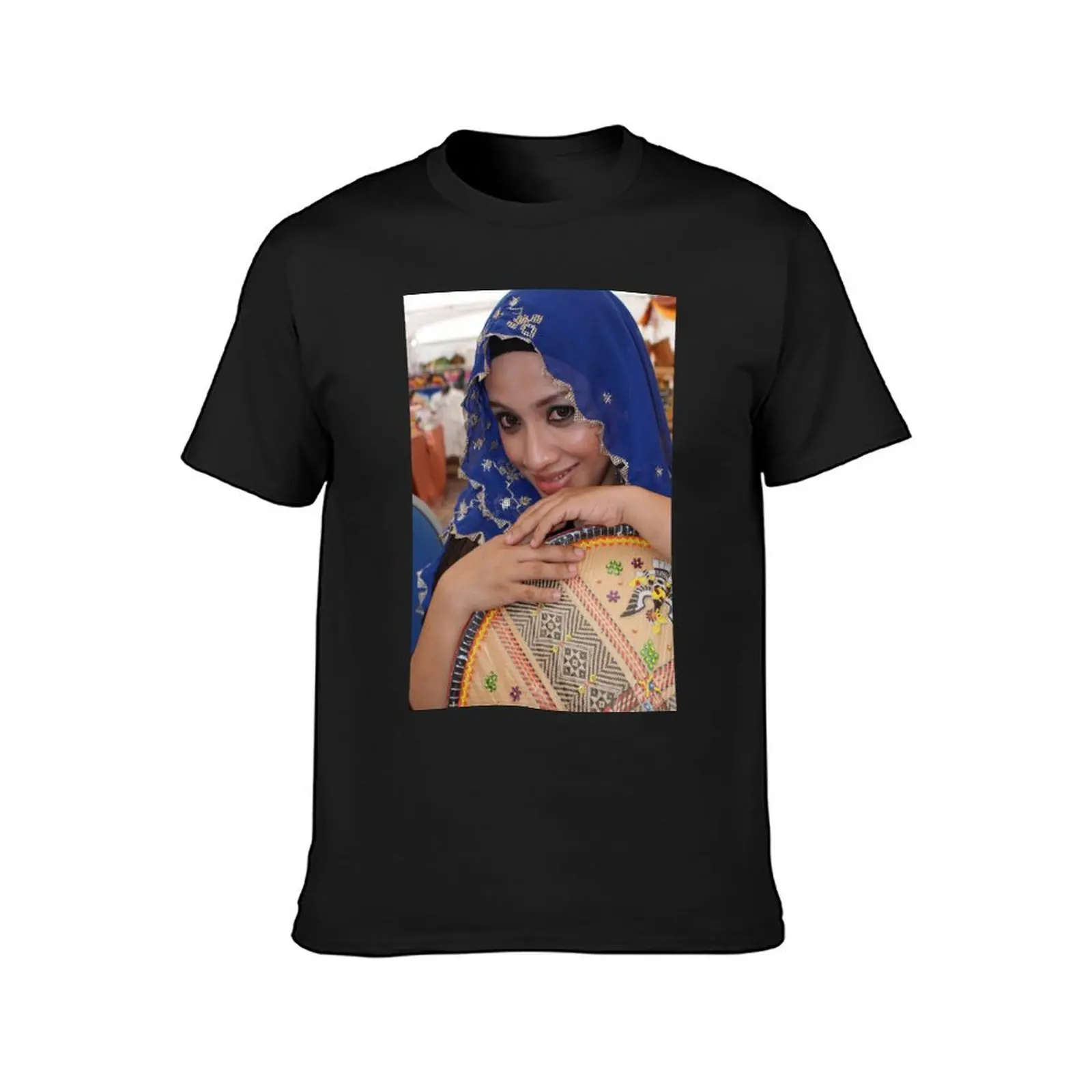 Malay girl in a scarf T-Shirt customs design your own tees oversizeds boys animal print mens graphic t-shirts pack