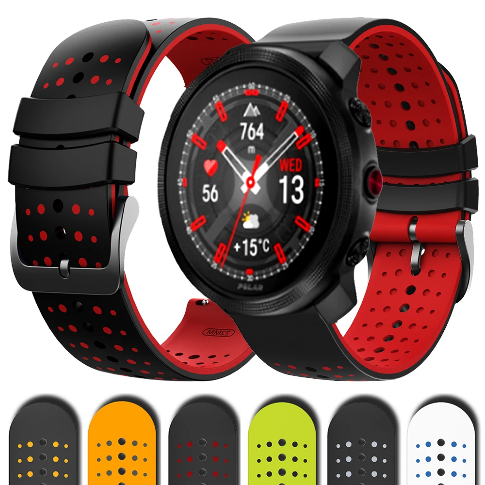 Silicone Strap 22mm For Polar Grit X X2 Pro Titan Breathable Soft Wrist Band For Polar Vantage M M2 M3 V3 Smartwatch Bracelet