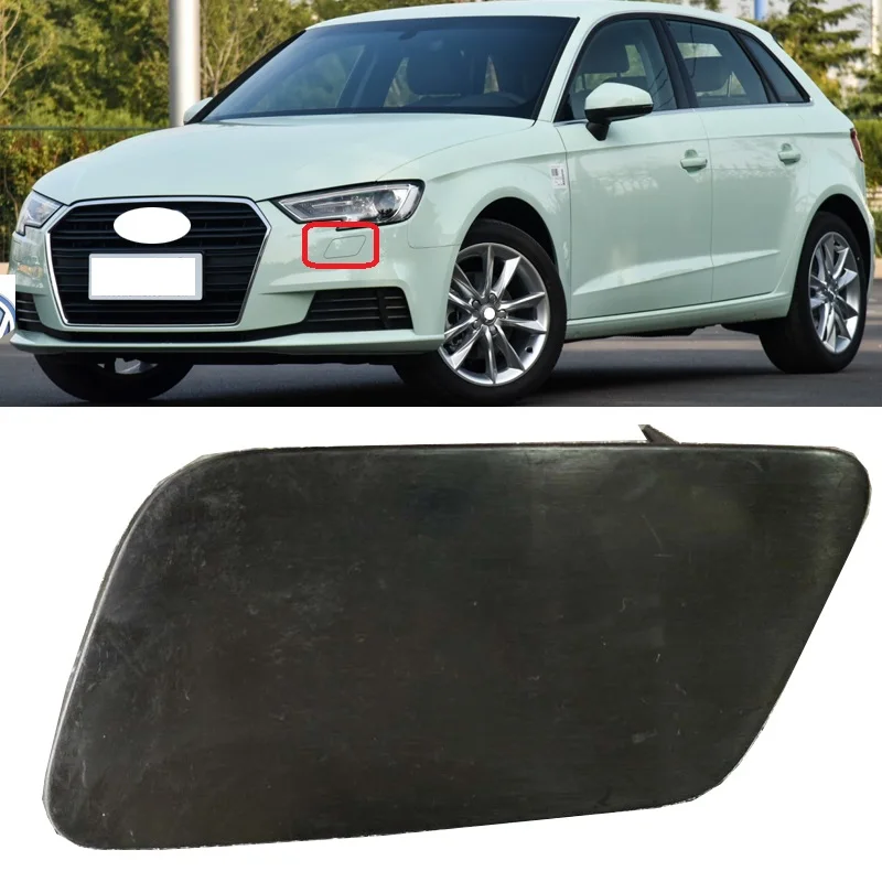 Lofty Richy For Audi A3 14-19 Front Bumper HeadLight Lamp Washer Spray Nozzle Cover Lid Shell Water Cleaning Garnish Cap Plate