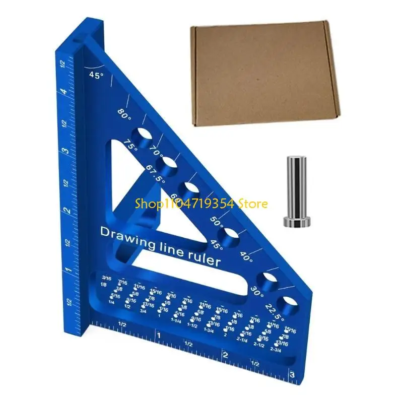 

CarpenterSquare Woodworking Square Protractors Miters Triangle Ruler 45/90 Degree