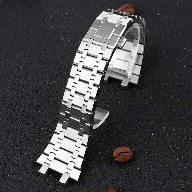 26mm 316L Stainless Steel Bracelet For AP 15400 Audemars Piguet Royal Oak GA2100 2110 Strap Men Silver Waterproof Watch Band AliExpress