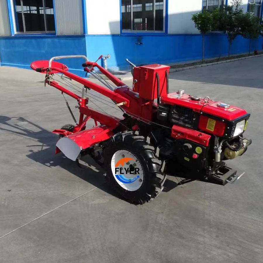 Trator ambulante agrícola diesel de 2 rodas com reboque