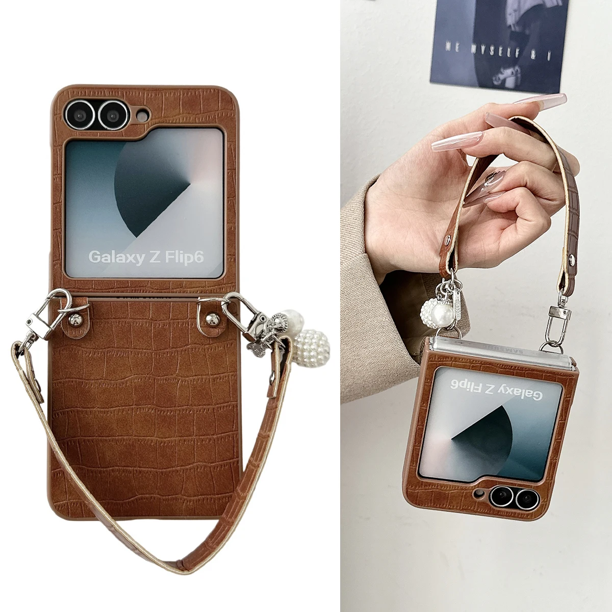 

Чехол для телефона Motorola Razr Plus 2024 50 Ultra с крокодиловым узором, ручной веревочный жемчужный чехол для Motorola Razr 2024/50