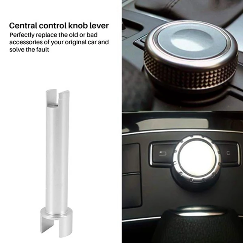 2 PCS Knob Command Controller Repair Kit Silver Console Switch Button Scroll Knob Shaft For Mercedes Benz W204 X204 W212 W218