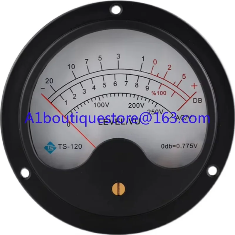 VU level meter high precision audio power amplifier fever DB meter power meter round 120mm large  head LED yellow backlight