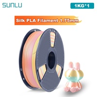 SUNLU 1KG 3D Printer Shiny Silk PLA Filament 1.75mm 1000g 3D Printer Neatly Wound 3D Filament for 3D Printer& 3D Pen
