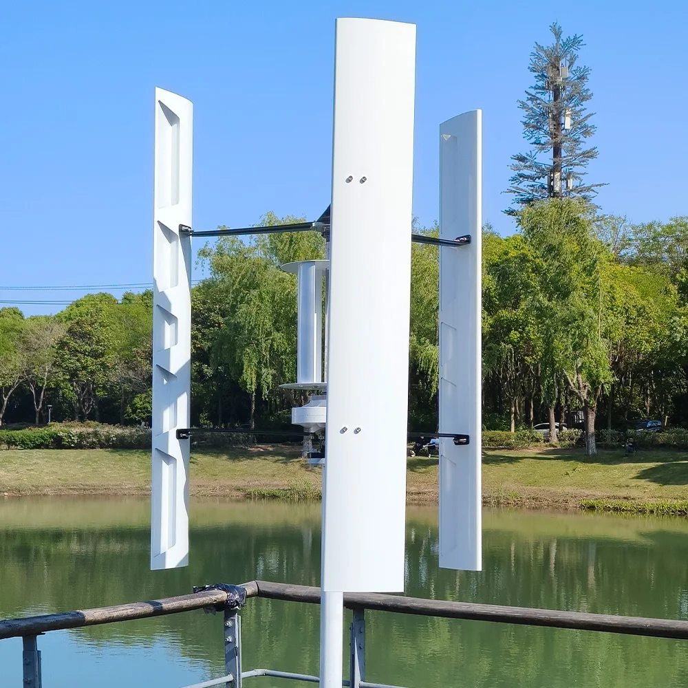 Magnetic Levitation Generator CE Roof Mount Residential Vertical Axis Efficient Wind Turbine Generator For Home Use