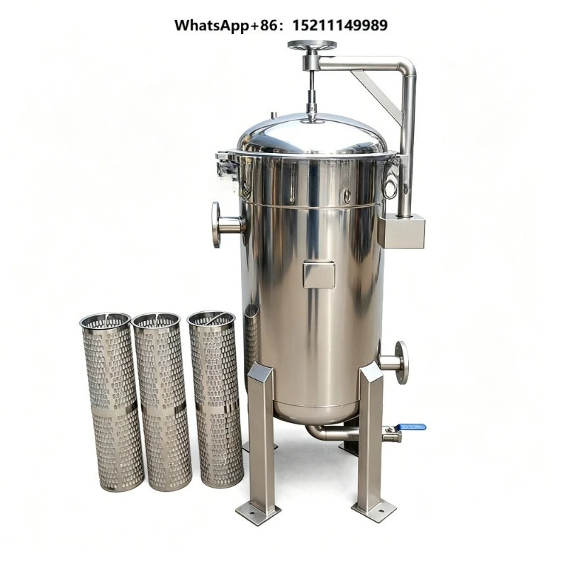 New 80 Mesh Stainless Steel Single Multi-Bag Filter Housing for Large Flow Industrial Corn Syrup Bag Filter ISO9001/CE Certified