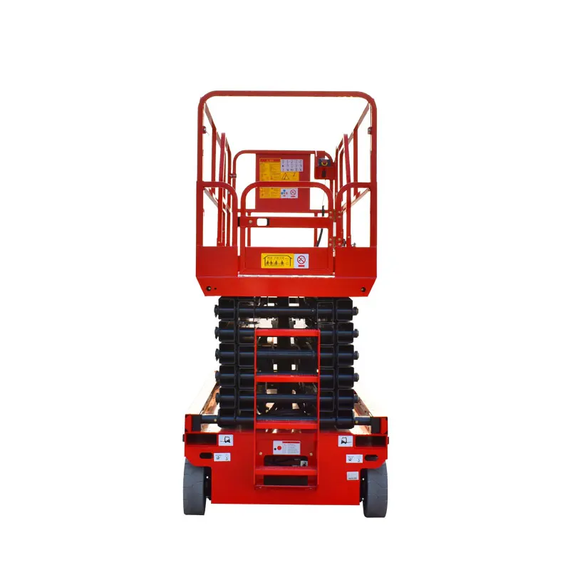 Municipal Bridge Maintenance Scissor Lift With Safety Rails