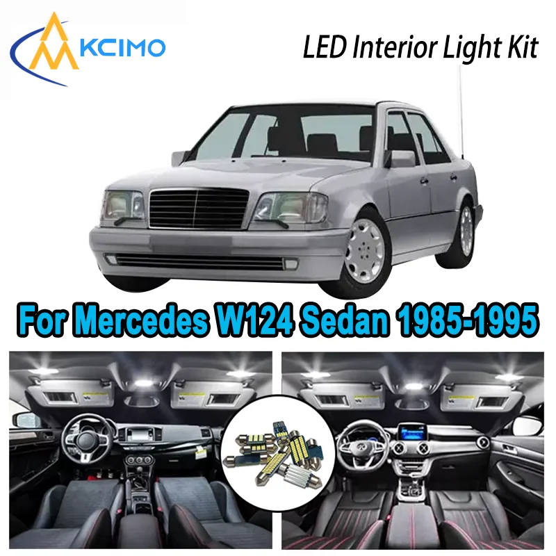 

Premium Bright LED Interior Light Kit for Mercedes W124 Sedan 1985-1995 1986 1987 Dome Map Trunk Car Lamps with Canbus No Error