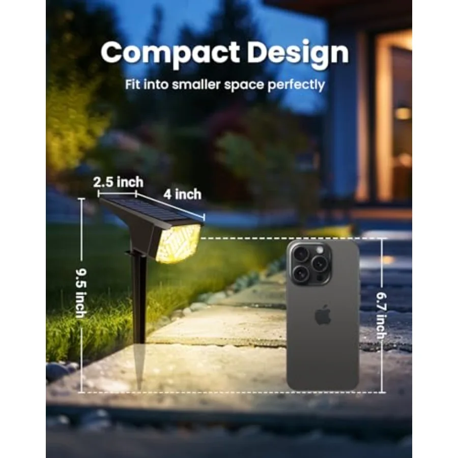 Solar Spot Lights Outdoor Waterproof, Solar Spotlights Solar Landscape Spotlights Outdoor, Compact Design Spot Lights, Flood Li