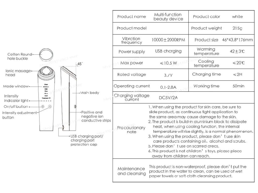 Radio Frequency Eye Beauty Instrument EMS Hot and Cold Double Application Beauty Instrument, Imported Care Instrument view 6