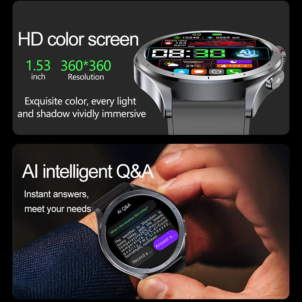 Body Composition Blood Component Micro-examination ECG Health SmartWatch Men Bluetooth Call LED Wrist Flashlight Smartwatch 2025