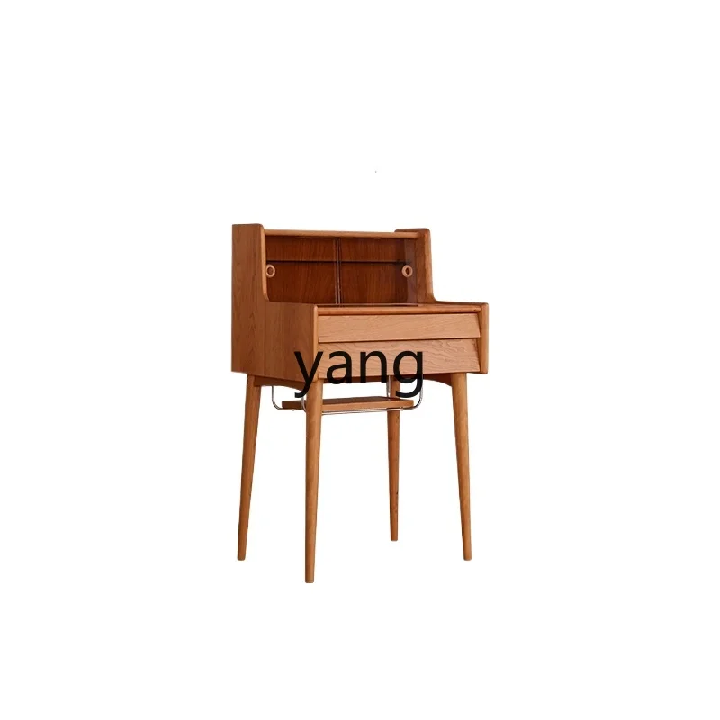 

cx solid wood dresser narrow retro medieval cherry wood makeup table bedside table integrated