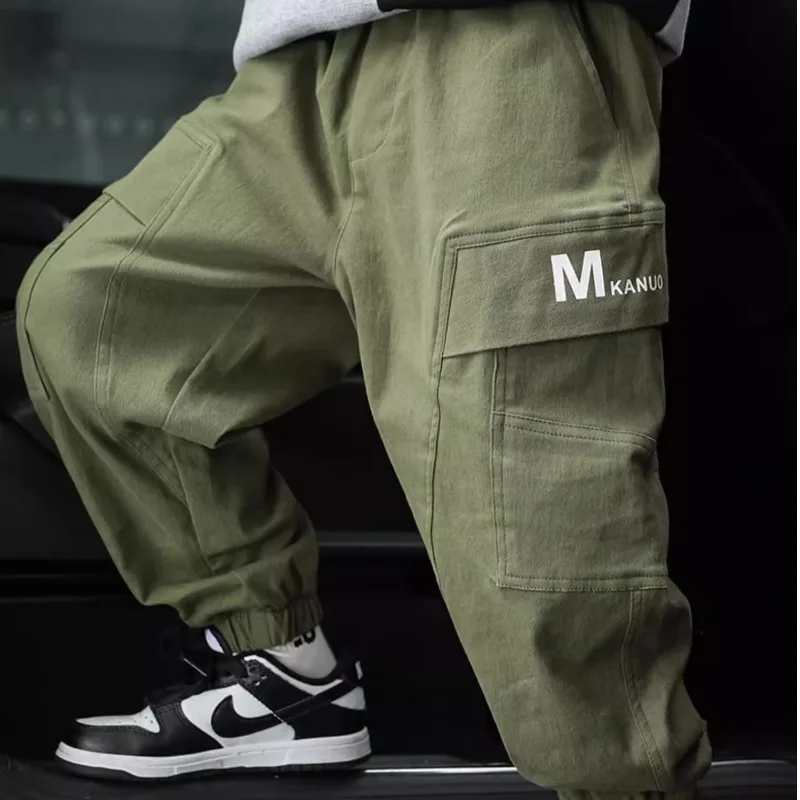 Spring & Autumn Boys Pants 2023 New Children Cargo Pants Sport Casual Pants Teenage Fashion Versatile Pockets Cargo Pants