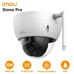 IMOU-Câmera de Segurança Dome Pro, Detecção Humana, Detecção de Veículos, Smart Home, IP, Ao ar livre, À Prova de Vandalismo, À Prova de Vandalismo, Wi-Fi, 5MP