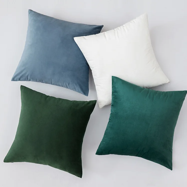 

Velvet Pillowcase, Sofa Cushion Cover, Solid Color Home Fabric Art Living Room 30x50 40x40 45x45 50x50 60x60cm 34colors