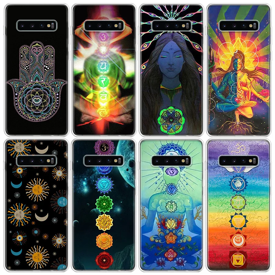 Mandala Chakra Insist Yoga Phone Case For Samsung Note 20 Ultra 10 9 8 A05S A15 A25 A35 A55 M11 M12 M21 M30S M31 M32 M51 M52 A