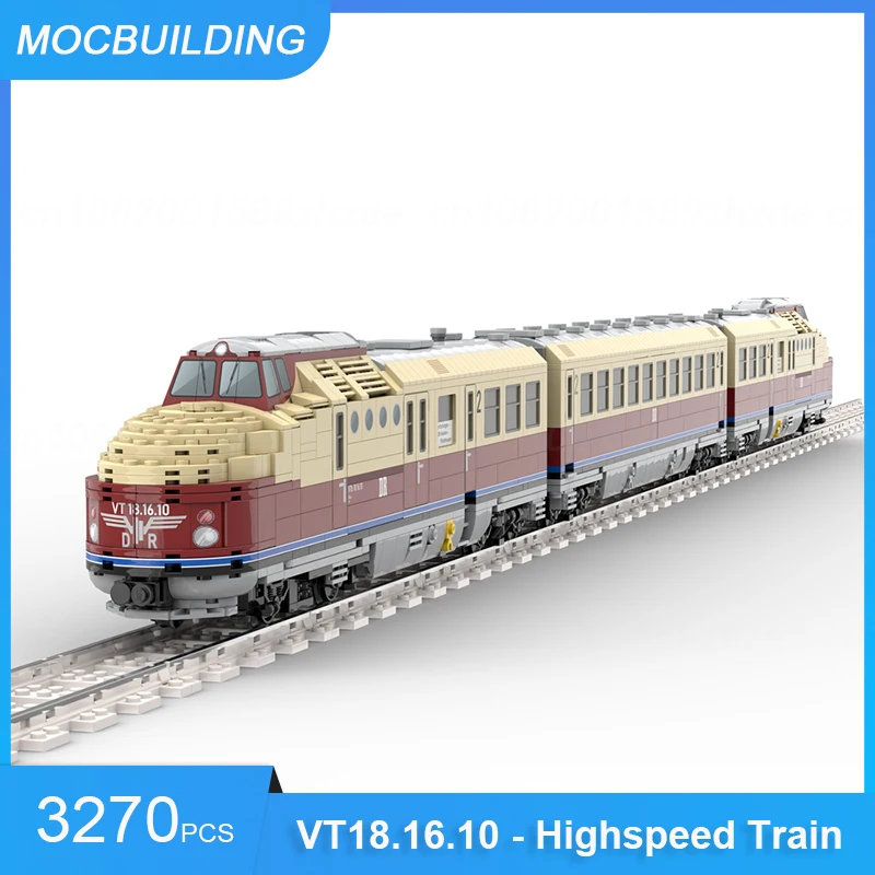 MOC Building Blocks Highspeed Train VT18.16.10 Extension Set Model Transportation DIY Assemble Bricks Educational Toys Gifts