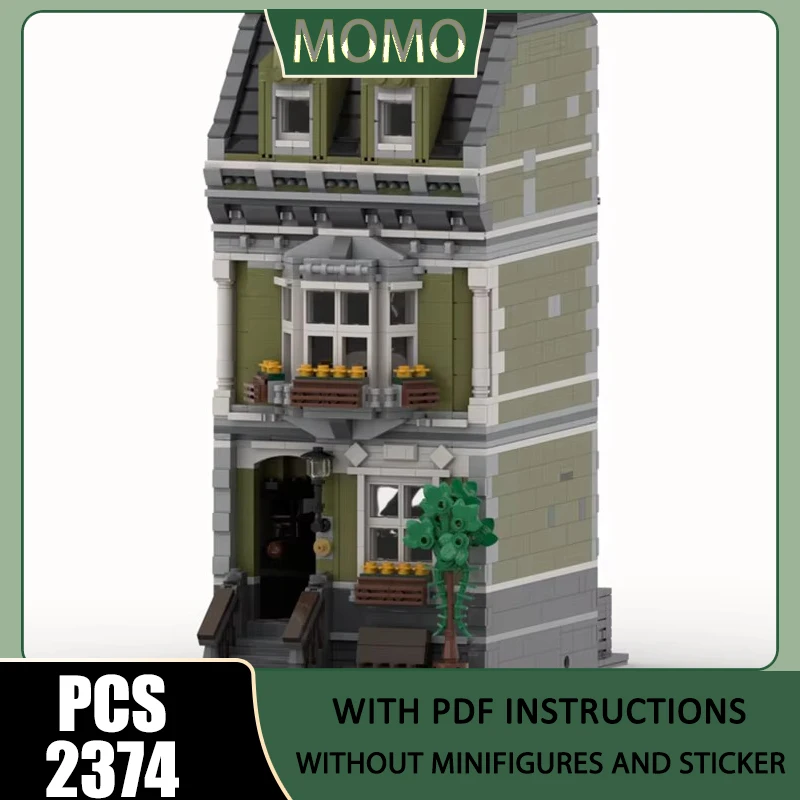 City Street View Model Moc Building Bricks Old English Town House Model Technology Blocks Gift Christmas Toys DIY Set Assembly