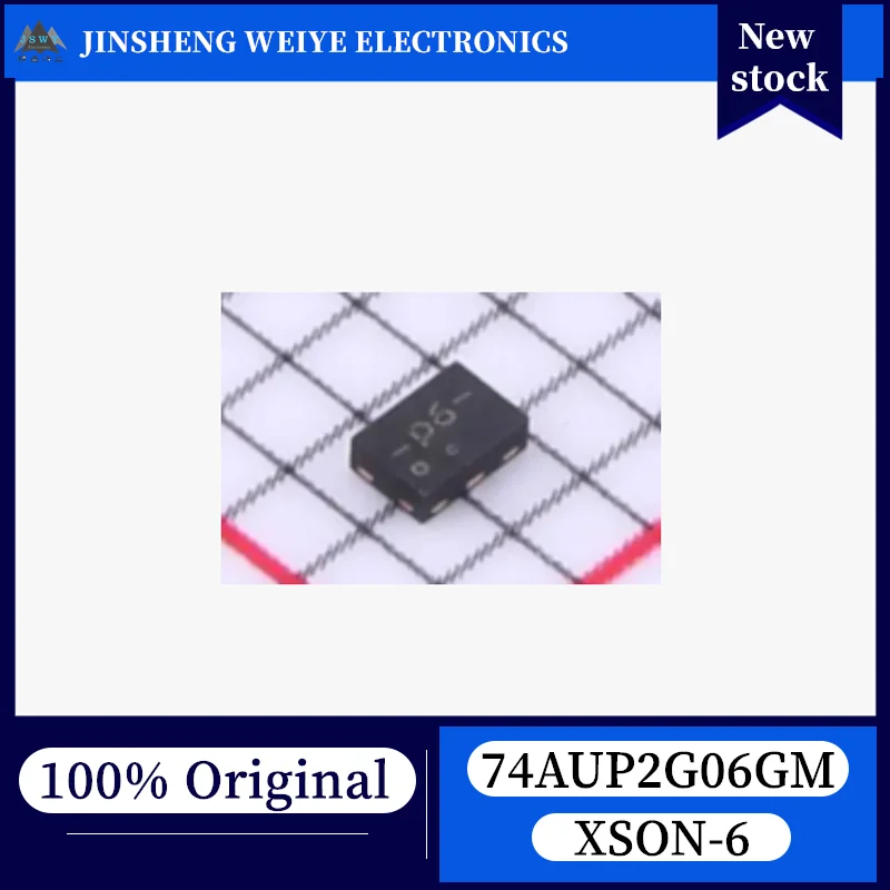 (20/100 units) 74AUP2G06GM,132 XSON-6 Dual Low-Power Open-Drain Inverter IC, 100% New, Original, In Stock, Fast Shipping
